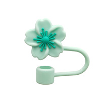 Capuchon de paille en silicone 8 mm motif pivoine et bouchon antidérapant 10 mm pour gobelets – Écologique et le plus vendu