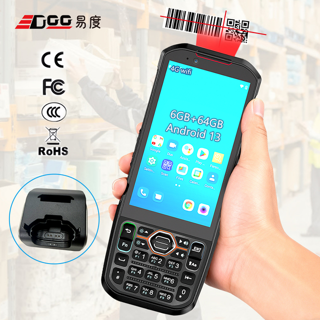 EDOO M73 Android Handheld Computer Rfid Nfc Reader Rugged Keyboard Pda Prices 2D Barcode Scanner Pdas for Logistics Storehouse