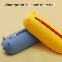 Trousse à crayons 3D personnalisée pour enfants, grande capacité, mignonne, en silicone, pour filles