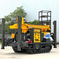 Foreuse hydraulique diesel sur chenilles de 350 m pour puits d'eau, machine de forage de puits pour l'approvisionnement en eau minier