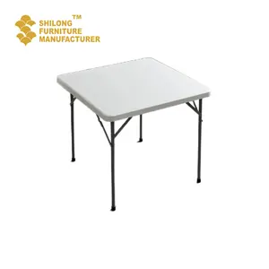SL-ZDZ-D005 прочный квадратный складной стол 86 см из полиэтилена HDPE для пикников, удобное обращение
