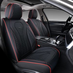 Universal Custom Nappa Leather Full <b>Set</b> Car Seat Covers <b>Waterproof</b> Breathable Luxury Sports Car Seat Cover - Product Image 1