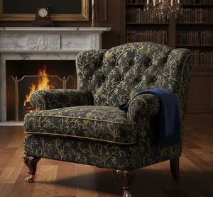 Ornate Gold Bird Furniture Upholstery Fabric By The Yard Decorative Nature Inspired Printed Textile For Dining Chair <b>Bench</b> - Product Image 3
