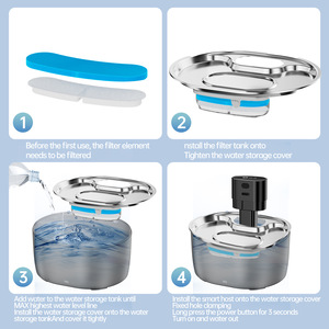 Fontaine à eau intelligente pour animaux de compagnie, distributeur automatique rechargeable à circulation continue pour chats et chiens, boîtier en plastique, conception détachable - Product Image 4