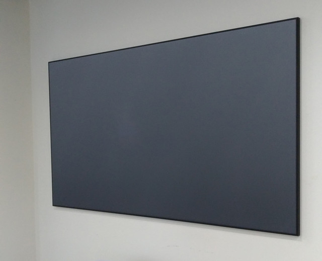 100 Inch 16:9 Fresnel Short Throw Soft Fabric 4K/ 8K Narrow Bezel Fixed Frame Projection Screen for Home Theater