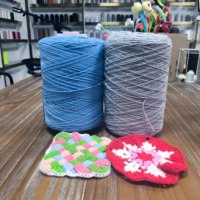 500g-1kg High Quality Spun Certified Glow Dark Polyester Luminous Knitting Crochet Yarn Industrial Craft Bulk Crochet Kit
