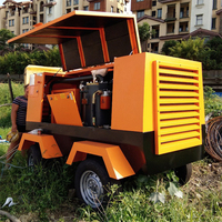 Compresseur d'air à vis diesel portable 7 bar 8 bar 10 bar compresseur industriel pour appareil de forage à essence