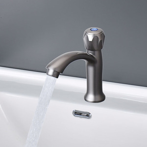 Vàng vòi nước duy nhất xử lý cổ lưu vực vòi nước nhanh chóng mở <span class=keywords><strong>ABS</strong></span> nhựa đen mạ chrome nước lạnh vòi nhà máy - Product Image 2