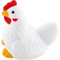 Jouet anti-stress en forme de poulet en mousse PU, avec logo imprimé, pas cher