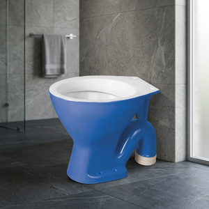 Cuvette de toilettes EWC en céramique verte Vitrosa rustique, WC moderne Vistaar à poser au sol avec siphon S/P - Product Image 3