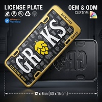 Letrero Decorativo de Pared de Metal con Placa de Matrícula de Aluminio 3D Personalizada con Relieve, Cervecería Artesanal Independiente, Microcervecería de Ohio, Resistente al Agua
