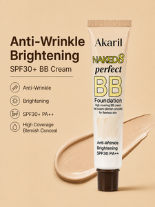 Akaril SPF30 <span class=keywords><strong>BB</strong></span> Cream Fond de Teint Couvrance Impeccable <span class=keywords><strong>Anti</strong></span>-Rides Éclaircissant Éclat Naturel Protection Solaire Maquillage <span class=keywords><strong>Anti</strong></span>-Imperfections - Product Image 2