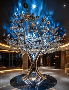 Nucleo LED Starlight con smalto a specchio Design/cristallo dorato albero scultura/struttura in metallo industriale Design - Product Image 5