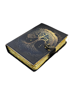 Carnet Grimoire en Cuir Arbre de Vie Fait Main Vintage Gaufré avec Pages Blanches pour Écriture, Dessin, Esquisse et Notes - Product Image 5