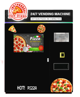 Distributeur automatique intelligent de pizzas fraîchement préparées de 12 pouces d'aliments chauds distributeur de pizzas en libre-service 24 heures sur 24 distributeur automatique de pizzas