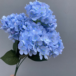 YOPIN-1621 5头仿勃艮第绣球花人造丝真触摸白色绣球花 - Product Image 6