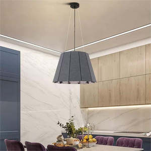 Pantalla de Lámpara Redonda de Poliéster <span class=keywords><strong>Absorbente</strong></span> de Sonido, Fácil de Ensamblar, Cubierta Acústica Reductora de Ruido para Espacios Comerciales - Product Image 1