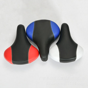 Asiento de Bicicleta Cómodo con Doble Amortiguación, Asiento Delantero de Cuero Rojo y Negro para Bicicleta Ordinaria, Unisex para Adultos - Product Image 4