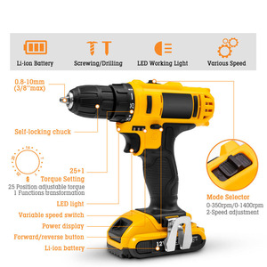 Hot Selling Li-ion Battery Machine <b>Power</b> Drills Cordless Drill Set Electrical <b>Tool</b> Kits IT-PD04 Electric Drill <b>Power</b> Toolkit for - Product Image 4
