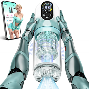 7 Juguetes Sexuales Vibratorios Giratorios con Movimiento de Empuje, Máquina de Sexo con Función de Succión y Lamido, Masturbador Automático Masculino, Bomba para Pene - Product Image 1