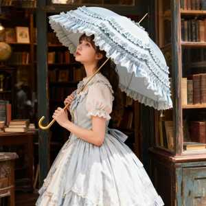 Parapluie Lolita de style japonais, épaissi, avec revêtement coloré, protection solaire, dentelle, pour princesse, original, pour filles, vente en gros - Product Image 1