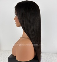 Peluca de encaje HD de 13x6 de oreja a oreja, cabello virgen sin procesar, nudos decolorados invisibles, línea de cabello natural # 1B Marrón Oscuro Envío Rápido al por Mayor