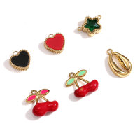 Schattig design roestvrijstalen fruit hart mode hangers & bedels kersen bedel voor sieraden meisjes ketting maken