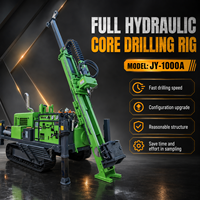 Foreuse de carottage portable à moteur diesel, 1000 m de profondeur, avec système entièrement hydraulique pour un forage rapide de minerai
