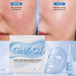 Masque en feuille au peptide de cuivre bleu GHK Cu, acide hyaluronique, hydratation intense, apaisant, masque facial, soin doux de la peau - Product Image 5