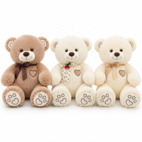 Peluche personnalisée en forme d'ours en peluche avec broderie en forme de cœur, douce au toucher, pour un cadeau de la Saint-Valentin et un cadeau de mariage