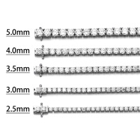 Attagems 2.5mm DEF Renkli Laboratuvarda Yetiştirilmiş Elmaslar 925 Ayar Gümüş Tenis Bilekliği 2mm Zincir Bileklik Hediyelik