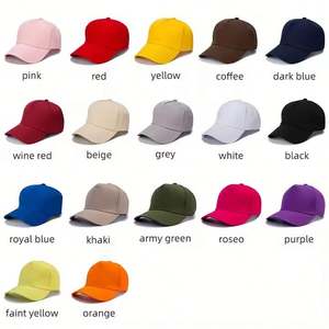Juego de 5 Gorras de Béisbol de Algodón Personalizadas con Logotipo Bordado, Gorra de Béisbol de Color Sólido con Logotipo Personalizado - Product Image 4