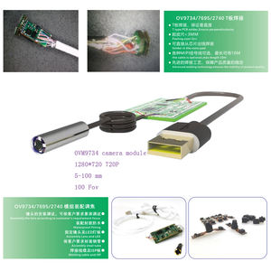 Modulo Telecamera Endoscopica Impermeabile USB HD Tolos 3.9MM 4MM OV9734 con Cavo da 2M 1MP per Otoscopia Medica, Colonscopia, Gastroscopia - Product Image 1