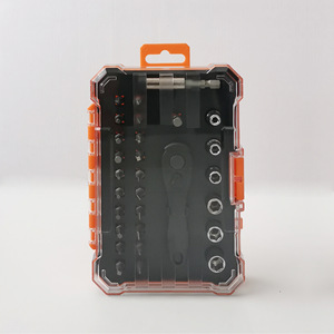 <b>Mini</b> Ratchet Screwdriver Wrench Set 29 <b>Pc</b> 1/4 In Metric Chromium Vanadium Steel Home Use - Product Image 1