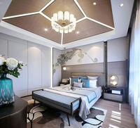 Ensemble de chambre à coucher complet de luxe moderne et contemporain 5 étoiles Wwardrobe extracteur Royal Bedrocabinet poignée pour meubles de maison appartement hôtel