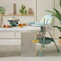 Chaises hautes souples pour bébé, chaises hautes pliantes en plastique de haute qualité pour l'alimentation des bébés