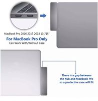 Hub USB-C Thunderbolt 3 de Aleación de Aluminio Plateado con Soporte para Micro SD de 2.1 5-8 Puertos, USB 3.0 Tipo-C, Pantalla 4K, en Stock