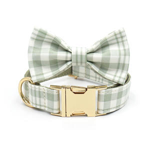 מגמת מוצרים <span class=keywords><strong>2026</strong></span> בריטי סִגְנוֹן יוקרה מודרני משובץ כותנה לכלב קשת מתכוונן ידידותי לסביבה עמיד לכל עונות השנה אופנה - Product Image 3