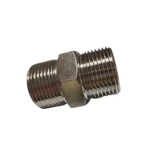 Wholesale Hose Fittings Stainless Steel SS316 male straight outer hex thread double end screws pipe hanger bolt nipple