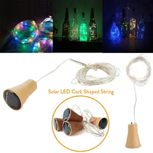 Guirlande lumineuse à fil en cuivre pour bouteille de vin, accessoire féerique en forme de liège, 5M 1M 10LED 1.5M 15 M 2M 20LED