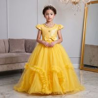 Robe de princesse en tulle à paillettes pour filles, robe de demoiselle d'honneur pour Noël, Nouvel An, fête d'anniversaire