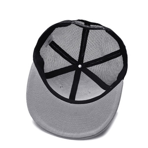 China Cap Manufacturers Meshs Ports Sombreros Plain Snapback Cap 6 Panel Trucker Hat - Product Image 2