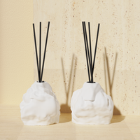Bouteille d'huile aromatique en céramique de style nordique, blanc mat, récipient pour huile essentielle, décoration minimaliste pour la maison, cadeau