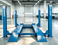 Vente chaude plate-forme élévatrice de voiture à quatre poteaux alignement des roues prix usine 4000kg capacité de levage ascenseur hydraulique à Double cylindre