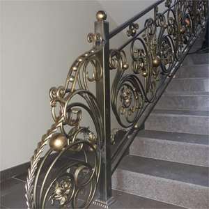 Elegante Balustraden & Handläufe für Treppen aus Aluminiumlegierung und Schmiedeeisen für Wendel-/Geschwungene Treppengeländer - Product Image 5