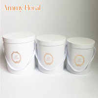 AM-GPA72 Ammy Wholesale, boîte d'emballage pour fleurs 3 en 1, grande boîte ronde en carton, ensemble de trois boîtes rondes vides pour fleurs