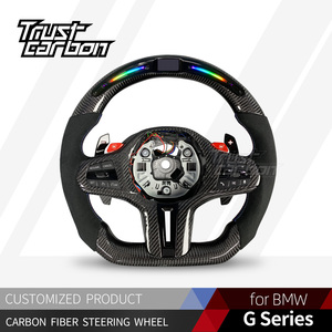 Volante de Fibra de Carbono Personalizado con LED para <span class=keywords><strong>BMW</strong></span> Serie 3 4 5 6 7 8 G20 G2X G3X M3 M4 M5 330i <span class=keywords><strong>330e</strong></span> 340i 440i - Product Image 2