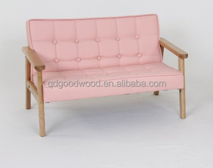 JIAMUJIA <span class=keywords><strong>Fauteuil</strong></span> Relax pour Enfants en Bois de Luxe, Mini Coussin en Cuir PU, pour Chambre d'<span class=keywords><strong>Enfant</strong></span>, École ou Salon - Product Image 4