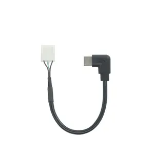 Cable de arnés de Cable, Terminal de paso, 90 grados, USB C macho a JST PH Dupont Molex 2 3 4 5pin 2,54