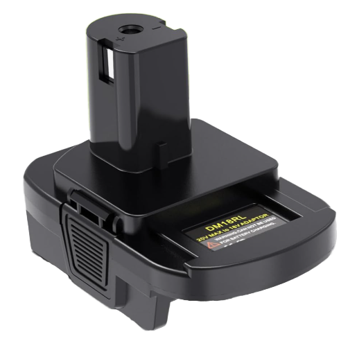 DM18RL DC Battery Adapter Converter for Ryobi 18V for Milwaukee 18V Battery Tools with USB QC 3.0 Output